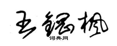 朱锡荣王钢枫草书个性签名怎么写