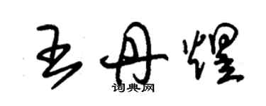 朱锡荣王丹煜草书个性签名怎么写