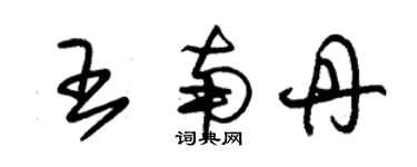 朱锡荣王南丹草书个性签名怎么写