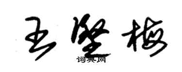 朱锡荣王坚梅草书个性签名怎么写