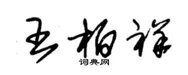 朱锡荣王柏祥草书个性签名怎么写