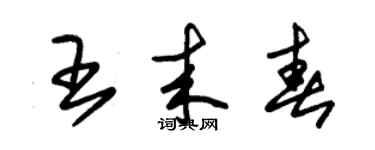 朱锡荣王来春草书个性签名怎么写