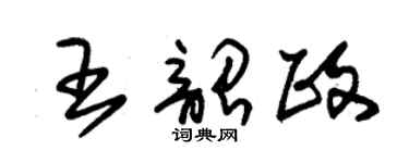 朱锡荣王韶政草书个性签名怎么写