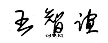 朱锡荣王智谊草书个性签名怎么写