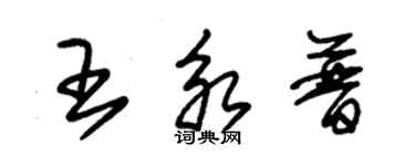 朱锡荣王永普草书个性签名怎么写