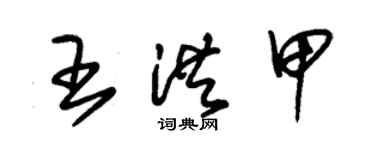 朱锡荣王洪甲草书个性签名怎么写