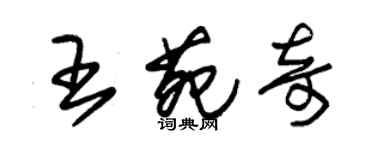 朱锡荣王苑奇草书个性签名怎么写