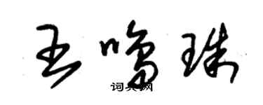 朱锡荣王鸣珠草书个性签名怎么写
