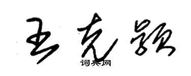 朱锡荣王克颖草书个性签名怎么写