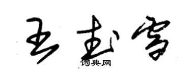 朱锡荣王武雪草书个性签名怎么写