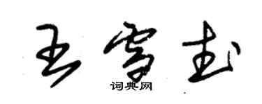 朱锡荣王雪武草书个性签名怎么写