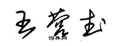 朱锡荣王营武草书个性签名怎么写