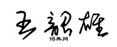 朱锡荣王韶雄草书个性签名怎么写