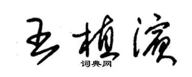 朱锡荣王植滨草书个性签名怎么写