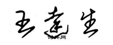 朱锡荣王达生草书个性签名怎么写