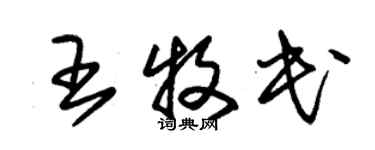 朱锡荣王牧民草书个性签名怎么写