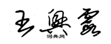 朱锡荣王兴霞草书个性签名怎么写