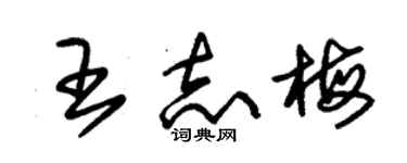 朱锡荣王志梅草书个性签名怎么写