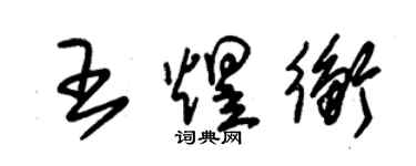 朱锡荣王煜衡草书个性签名怎么写