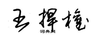 朱锡荣王捍权草书个性签名怎么写