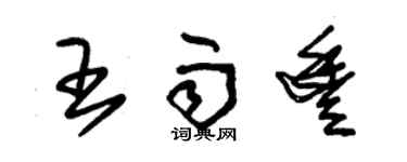 朱锡荣王雨丰草书个性签名怎么写