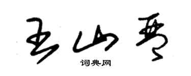 朱锡荣王山琴草书个性签名怎么写