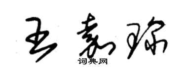 朱锡荣王嘉琛草书个性签名怎么写