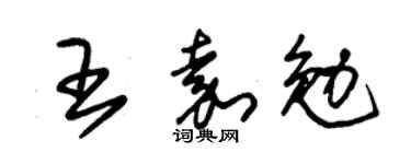 朱锡荣王嘉勉草书个性签名怎么写