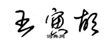朱锡荣王寅胡草书个性签名怎么写