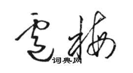骆恒光卢梅草书个性签名怎么写