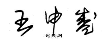 朱锡荣王申盛草书个性签名怎么写