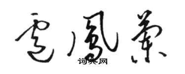 骆恒光卢凤兰草书个性签名怎么写