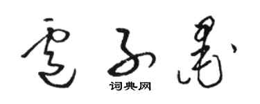 骆恒光卢子墨草书个性签名怎么写
