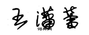 朱锡荣王潇蕾草书个性签名怎么写