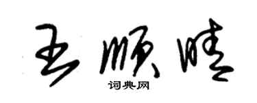 朱锡荣王顺晴草书个性签名怎么写