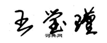 朱锡荣王莹瑾草书个性签名怎么写