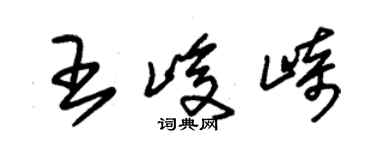 朱锡荣王峻崎草书个性签名怎么写