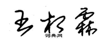 朱锡荣王相霖草书个性签名怎么写