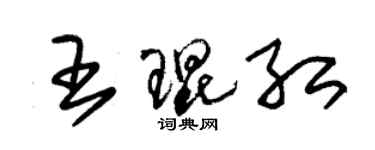朱锡荣王琨红草书个性签名怎么写