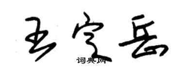 朱锡荣王定岳草书个性签名怎么写