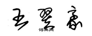 朱锡荣王翌豪草书个性签名怎么写
