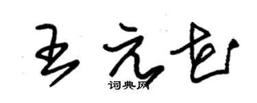 朱锡荣王元花草书个性签名怎么写