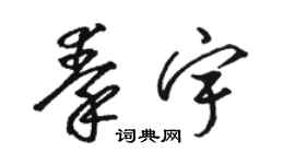骆恒光秦宇草书个性签名怎么写