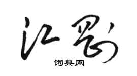 骆恒光江刚草书个性签名怎么写