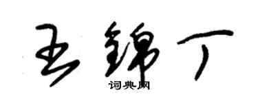 朱锡荣王锦丁草书个性签名怎么写