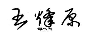 朱锡荣王烽原草书个性签名怎么写