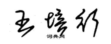 朱锡荣王培行草书个性签名怎么写
