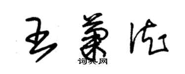 朱锡荣王菊德草书个性签名怎么写