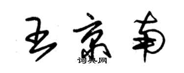 朱锡荣王京南草书个性签名怎么写