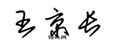 朱锡荣王京长草书个性签名怎么写